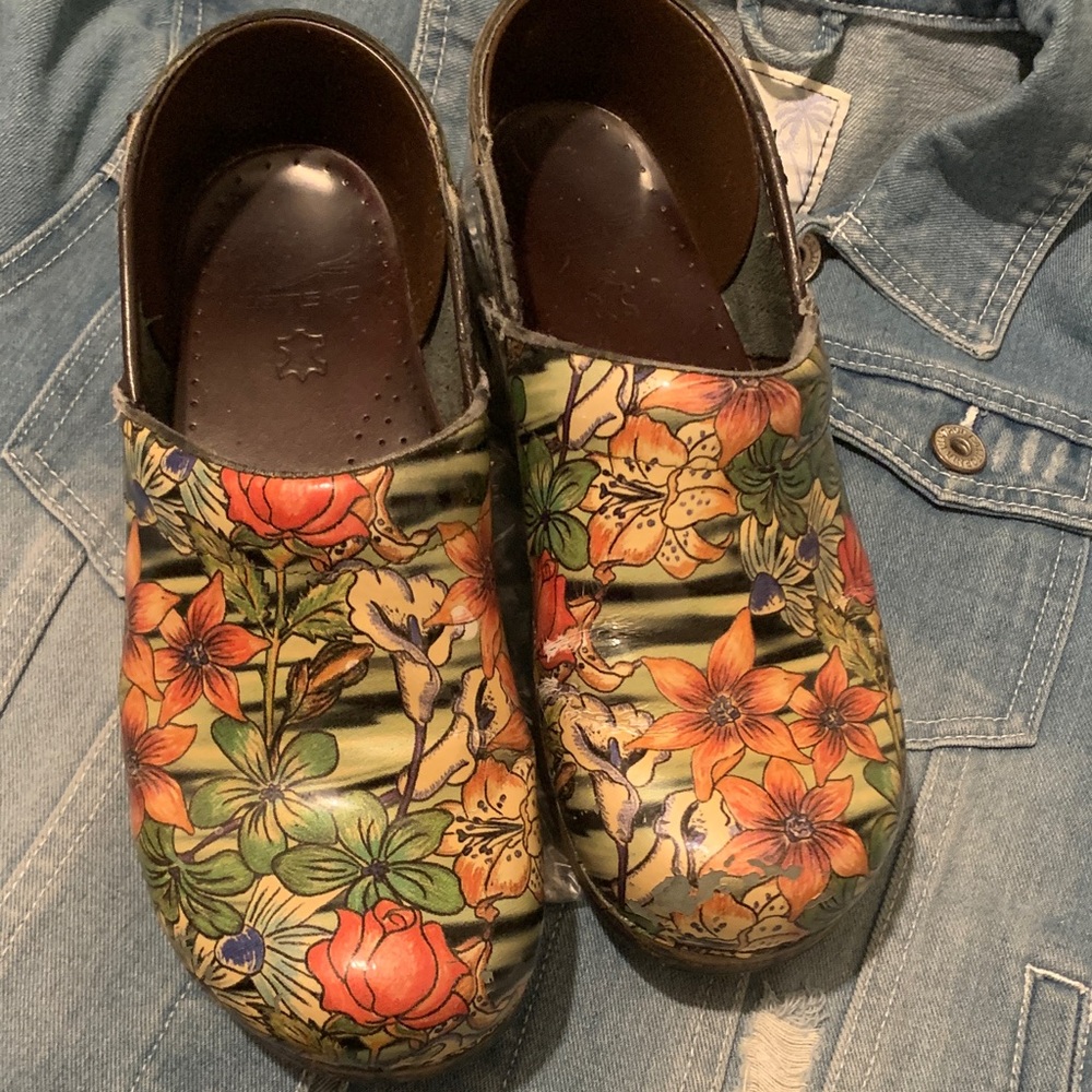 Dansko Floral Multicolor Mules